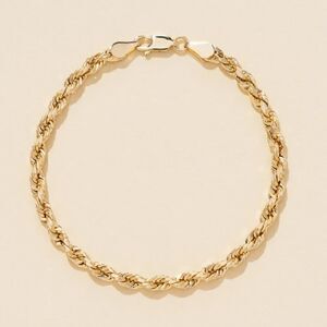 14K real gold Rope Chain bracelet| Fancy Chain Bracelet | birthday gift |